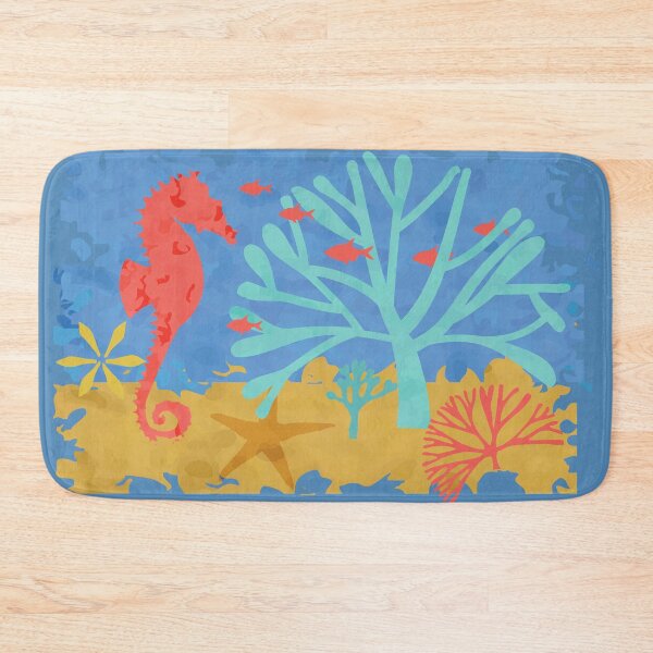 Item preview, Seabed Underwater Scene Fish Seahorse Coral  designed and sold by Anna Lemos.