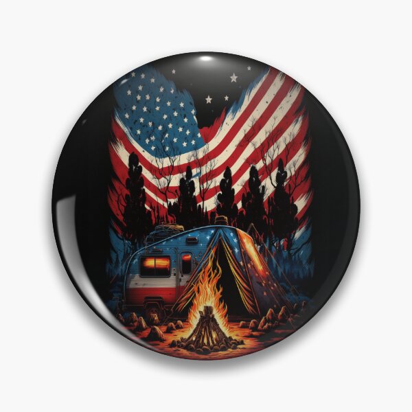 Item preview, Patriotic Campers American Flag designed and sold by druckfun.