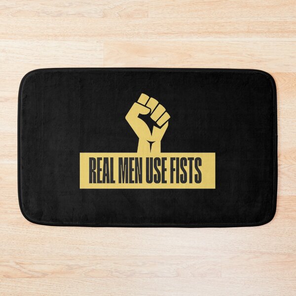 Item preview, Real Men Use Fists Martial Arts Inspirational Quote designed and sold by Oceanarium.