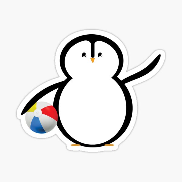 Item preview, Penguin Holding Beach Ball designed and sold by Ptfera.