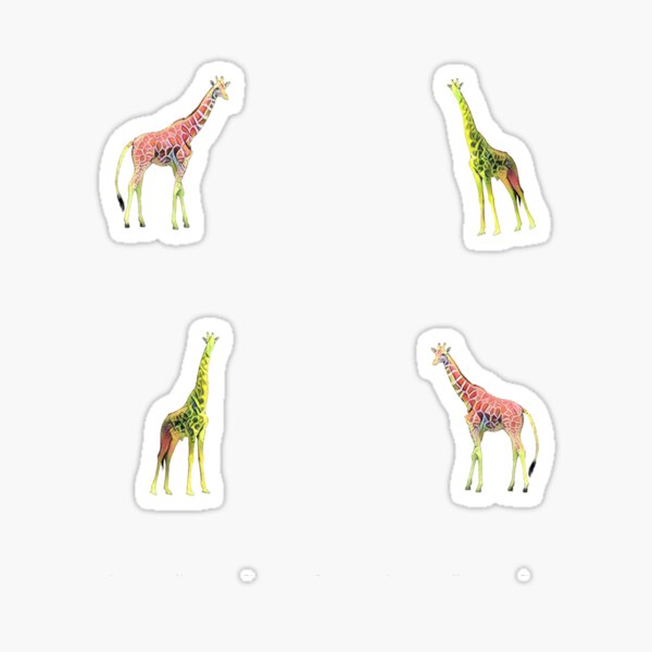 Goofy Giraffe Pattern - Available on socks mugs shirts stickers and more Sticker