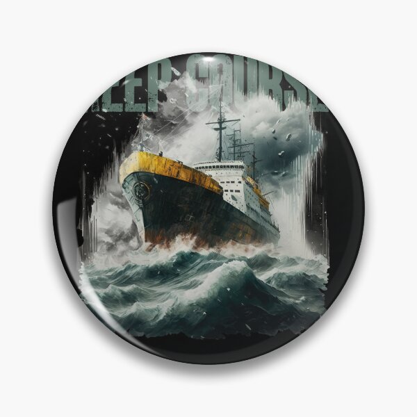Item preview, Commic Ship In Stormy Sea designed and sold by sbachstroem.