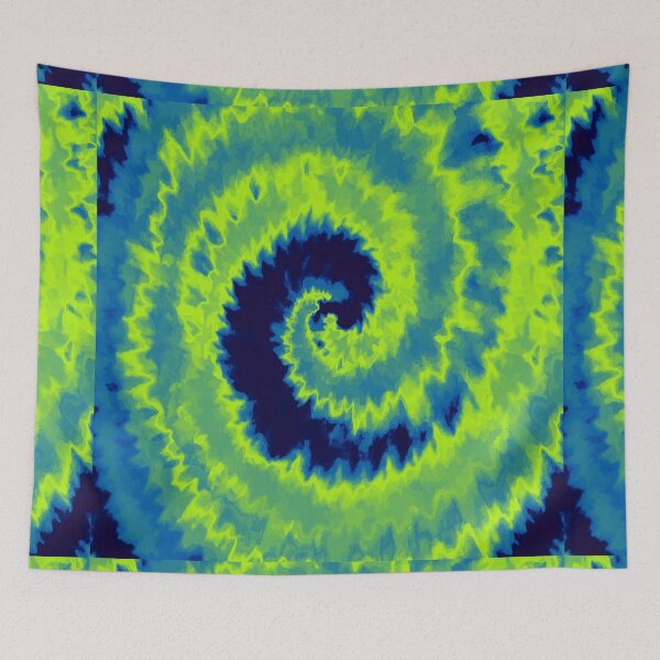 Item preview, Colorful Swirl in Blue & Phosphoric Yellow Shades Pattern 59 designed and sold by Manal-Patterns.