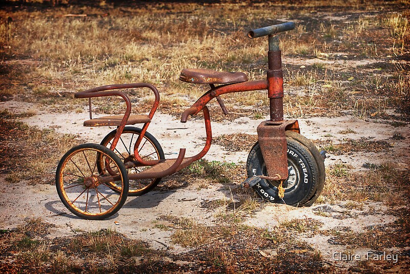 "Old Tricycle" by Claire Farley Redbubble