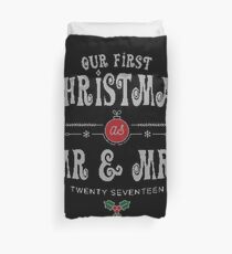 Our First Christmas As Mr and Mrs 2017 Ugly Sweater Knitted Design Gift For Just Married Married Couples T-Shirt Sweater Hoodie Iphone Samsung Phone Case Coffee Mug Tablet Case Duvet Cover