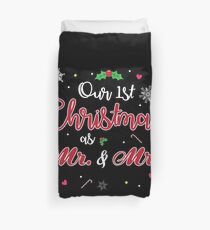 Our First Christmas as Mr and Mrs Gift For Just Married Newly Weds T-Shirt Sweater Hoodie Iphone Samsung Phone Case Coffee Mug Tablet Case Duvet Cover