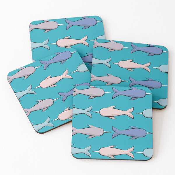 Item preview, Minimalist Pastel Narwhales designed and sold by InkLayer.