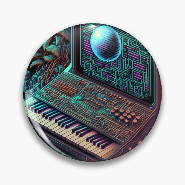 Item preview, Retro Synth Moon designed and sold by Mono.fi Studios.