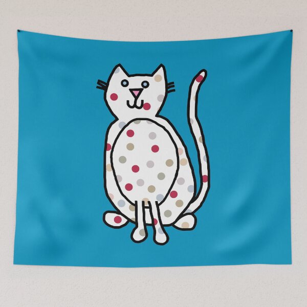 Item preview, Cute Cat with Magentaverse Spots designed and sold by ellenhenry.