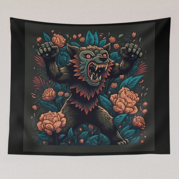 Item preview, Raving Werewolf Racked With Moonlight Madness designed and sold by AllFolkedUp.