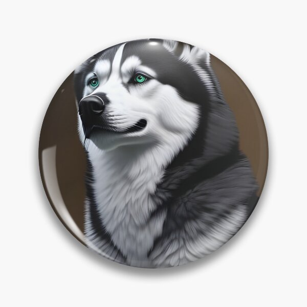 Item preview, Happy Husky, charcoal drawing, Ai Generated Art  designed and sold by ACC .