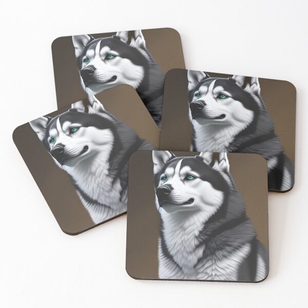 Item preview, Happy Husky, charcoal drawing, Ai Generated Art  designed and sold by ACC .