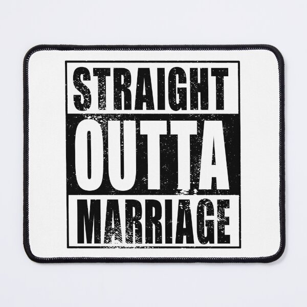 Item preview, Straight Outta Marriage (black) designed and sold by SolidEarthArt.