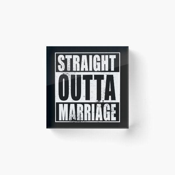 Item preview, Straight Outta Marriage (white) designed and sold by SolidEarthArt.