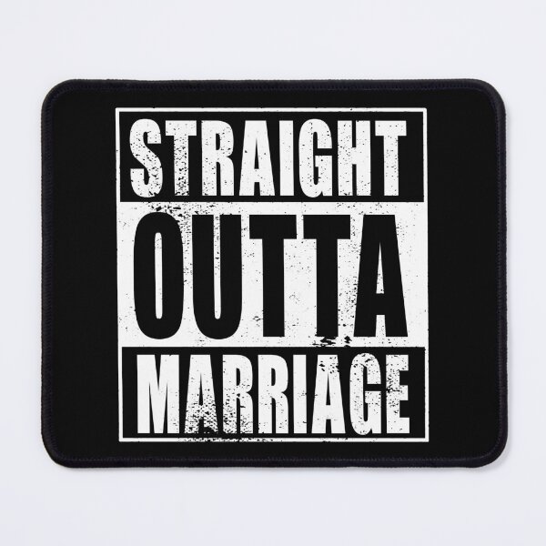 Item preview, Straight Outta Marriage (white) designed and sold by SolidEarthArt.