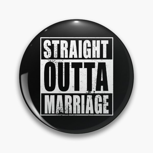 Item preview, Straight Outta Marriage (white) designed and sold by SolidEarthArt.