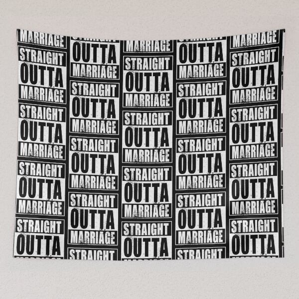 Item preview, Straight Outta Marriage (white) designed and sold by SolidEarthArt.