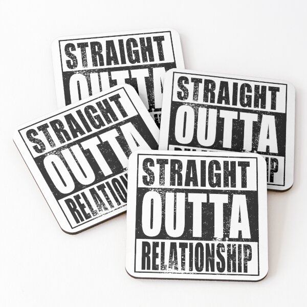 Item preview, Straight Outta Relationship (black) designed and sold by SolidEarthArt.