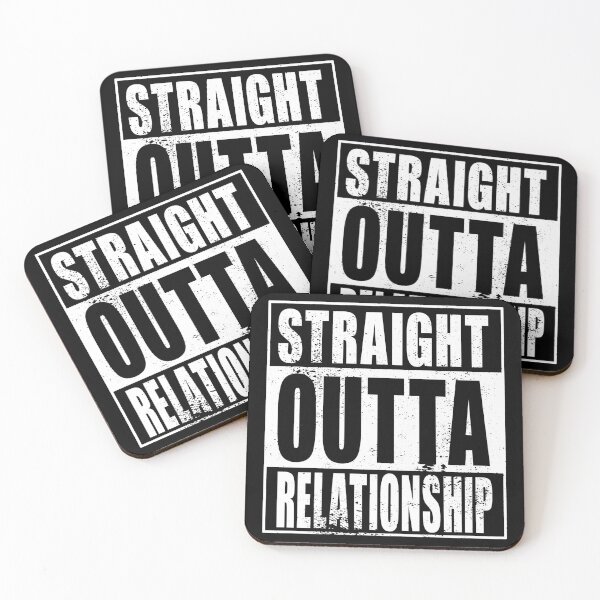 Artikelvorschau, Straight Outta Relationship (weiß) entworfen und verkauft von SolidEarthArt.