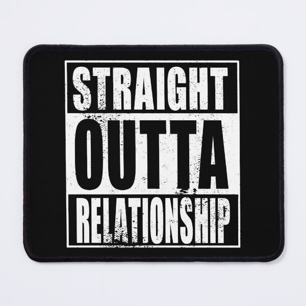 Item preview, Straight Outta Relationship (white) designed and sold by SolidEarthArt.