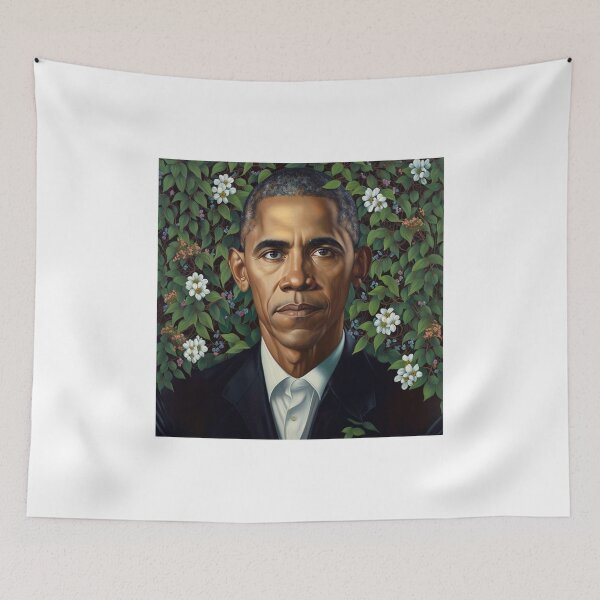 Aperçu de l'œuvre Portait de Barack Obama Kehinde wiley créée et vendue par dualogy.