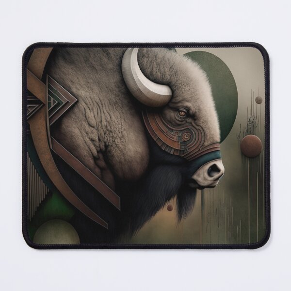Item preview, Abstract bison, side view designed and sold by TheAbyssStudios.