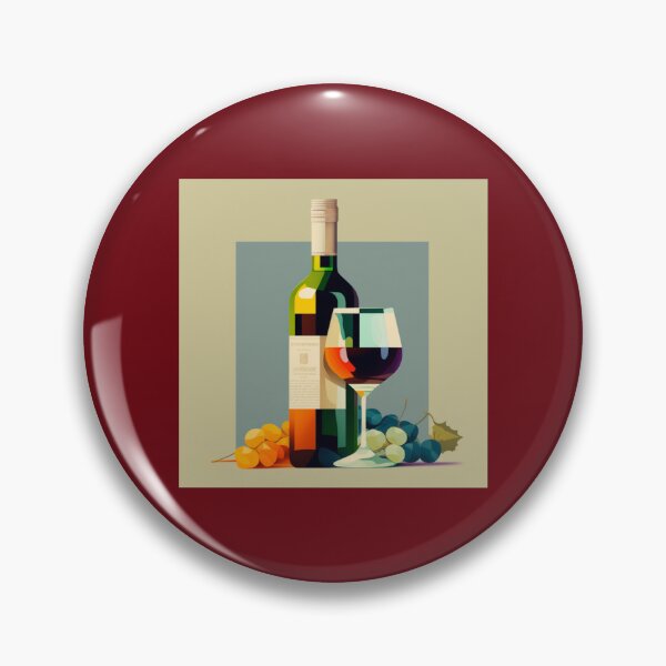 Item preview, Glass, Bottle of Wine and Grapes ! designed and sold by FrenchBuddyArt.