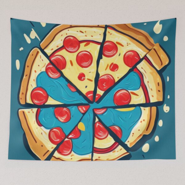 Item preview, Brightly Colored Pizza - Cartoon Style - Simple but Delicious designed and sold by WBP Mart.