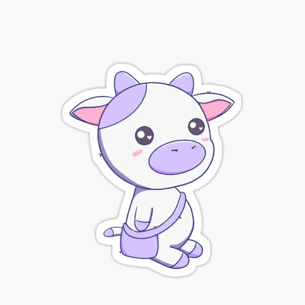 Purple Cow Print Sticker by Buckle Bunny