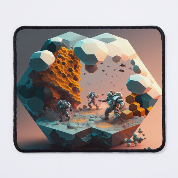 Item preview, "Hexagonal Odyssey: An Astronaut's Exploration in a Hexagonal Space" designed and sold by ProactiveMode.