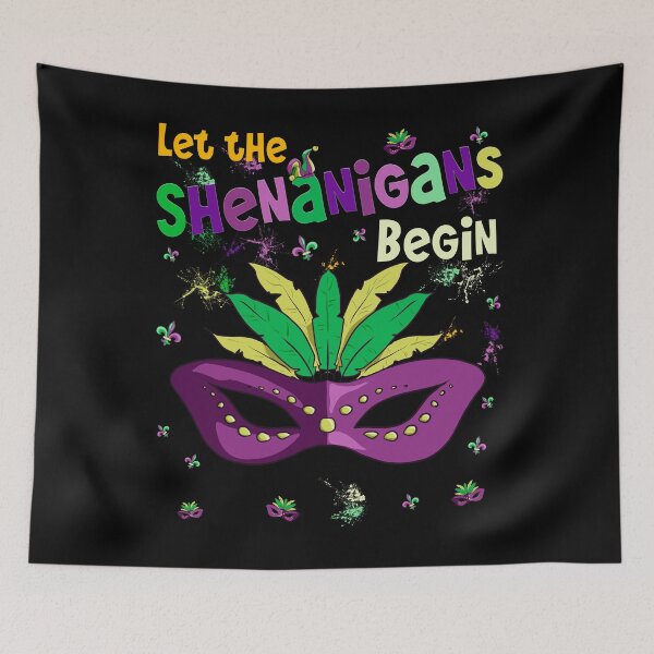 Item preview, Let The Shenanigans Begin Mask Tee Carnival Party Mardi Gras designed and sold by r-silver.