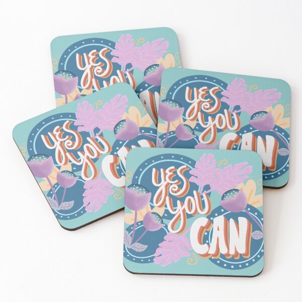 Item preview, Yes you can inspirational quote retro modern designed and sold by SurfPixieArt.