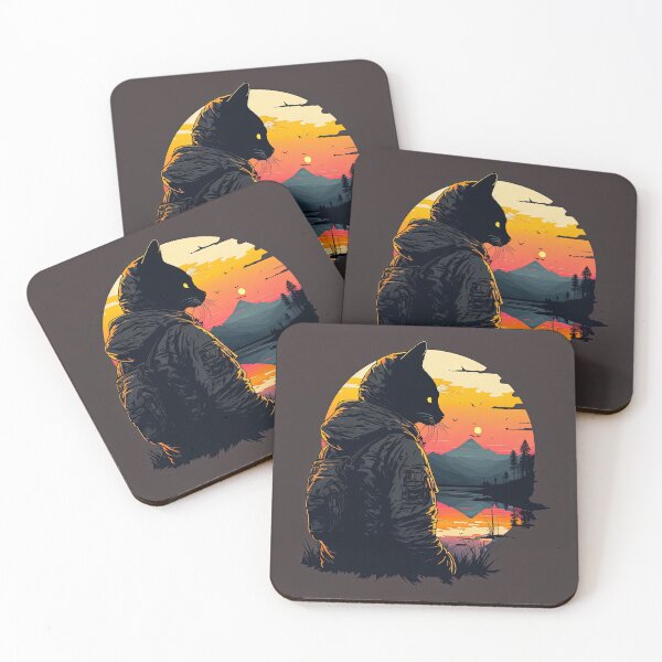 Item preview, cat looking at sunset designed and sold by Chillapy.