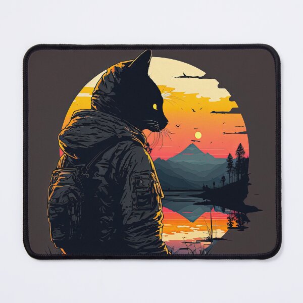 Item preview, cat looking at sunset designed and sold by Chillapy.