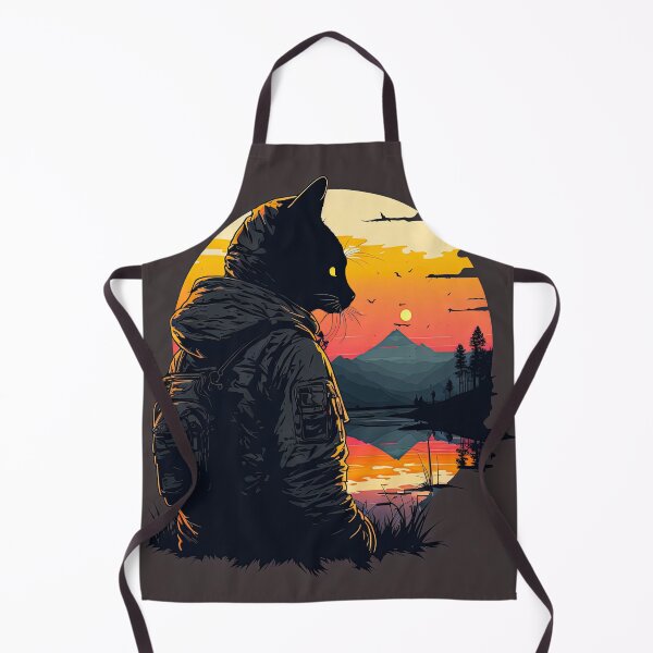 Artikelvorschau, Katze, die den Sonnenuntergang betrachtet entworfen und verkauft von Chillapy.