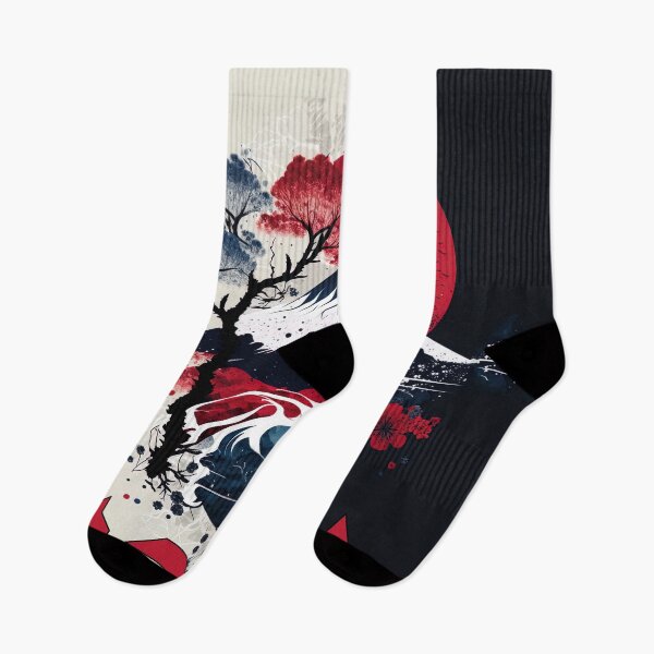 Item preview, Japanese mountainous landscape designed and sold by AreteSticker.