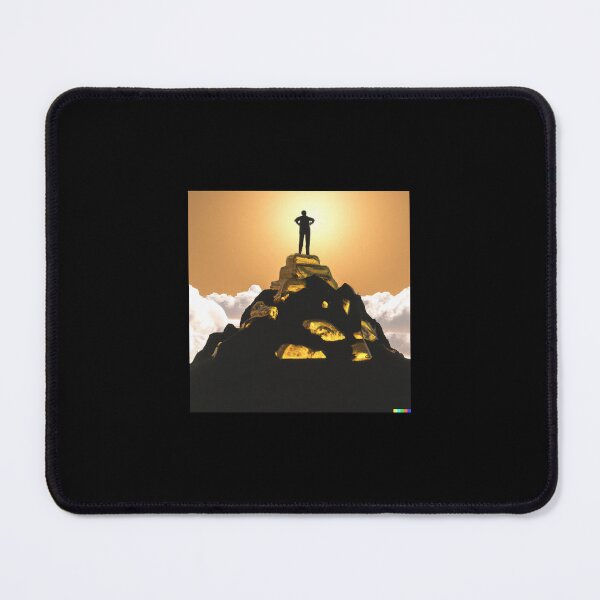 Item preview,  3D render of a rich man on a mountain of gold  designed and sold by Drop Art.