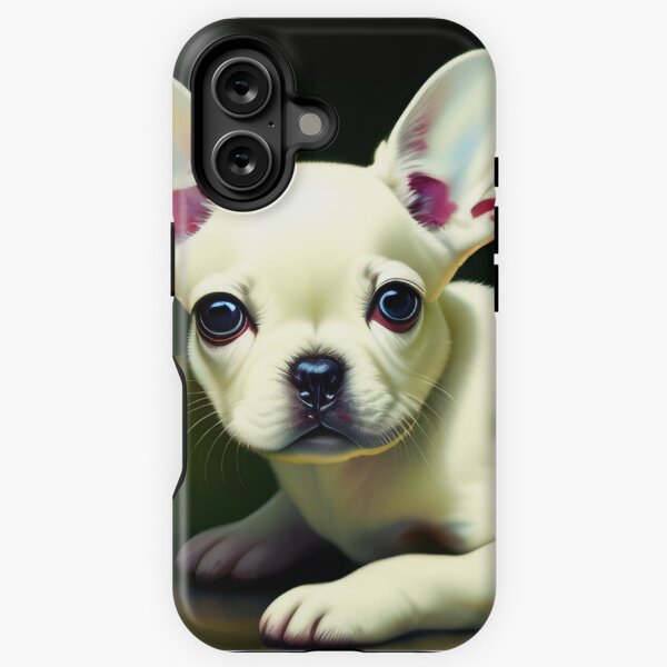 French Bulldog Puppet with Leaves iPhone Tough Case
