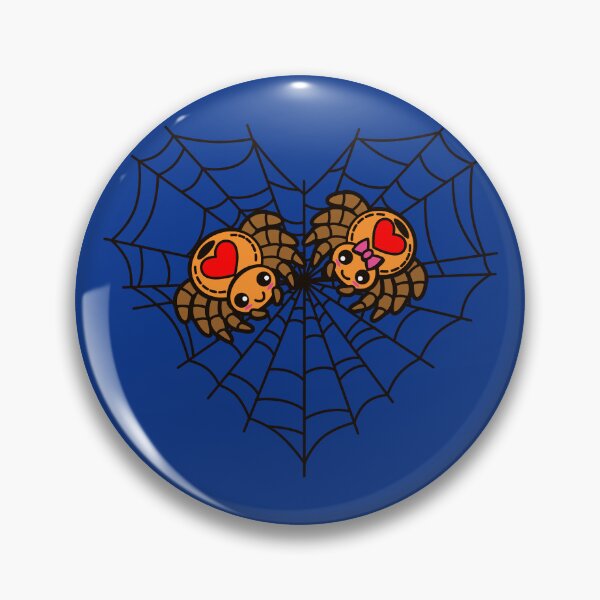 Item preview, Cute Kawaii Spiders Heart Shaped Spider Web designed and sold by BoggsNicolasArt.