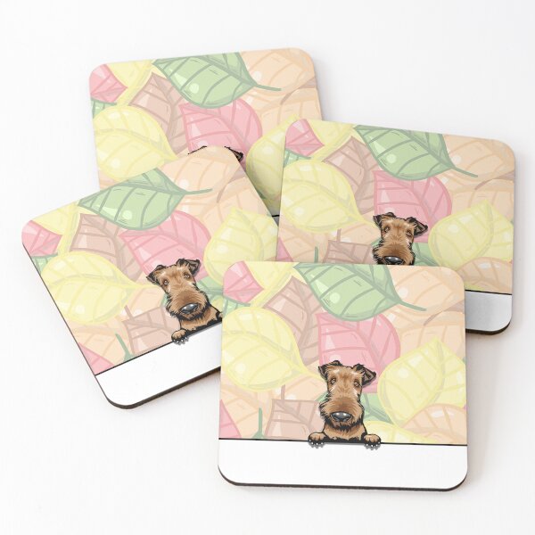 Item preview, Airedale peeking dog designed and sold by TheresPawprints.