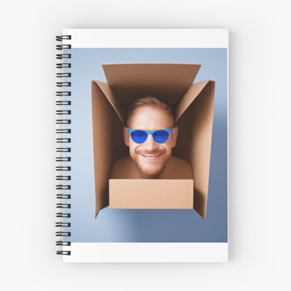 Item preview, The Man Wearing Blue Eye Glasses In A Box designed and sold by CreepyDesigns.