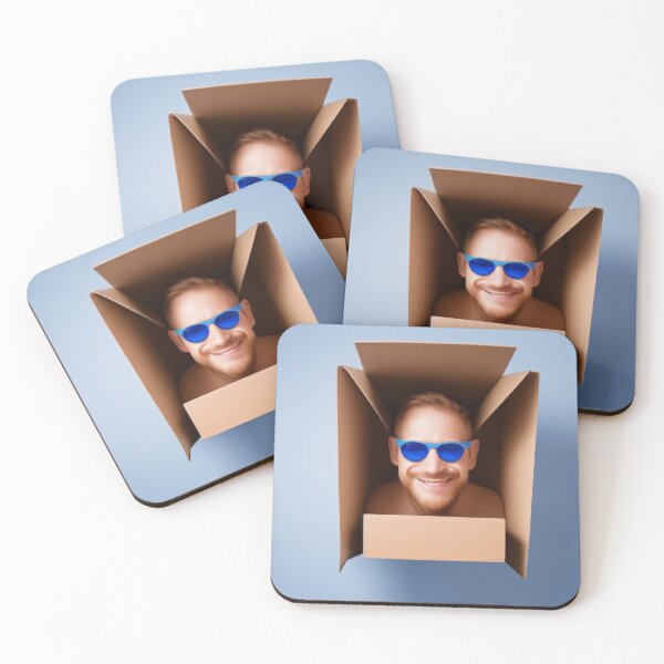 Item preview, The Man Wearing Blue Eye Glasses In A Box designed and sold by CreepyDesigns.