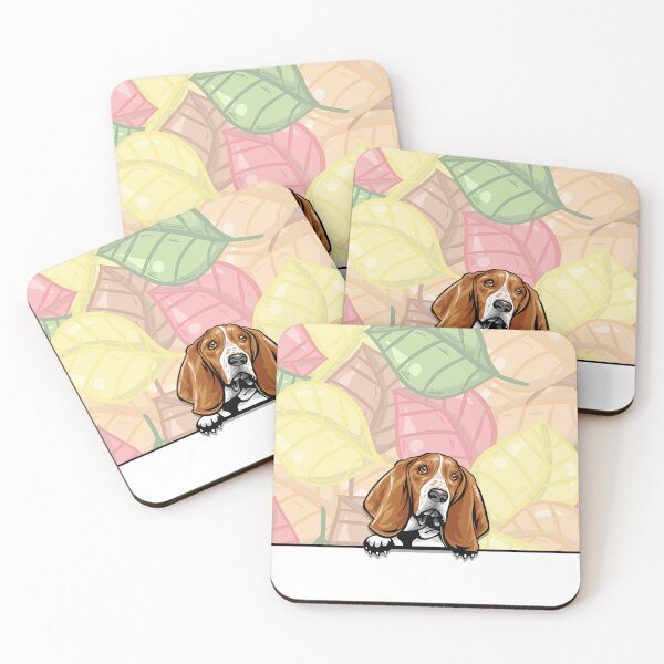 Item preview, Bassett peeking dog designed and sold by TheresPawprints.