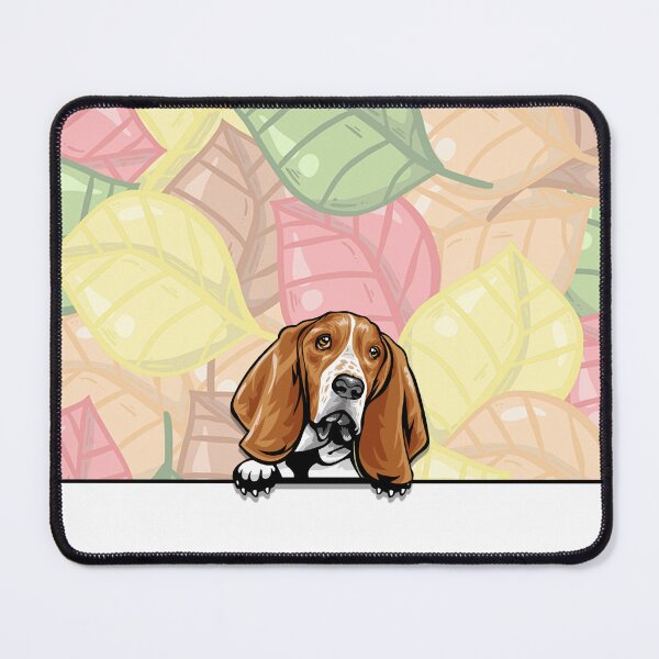 Item preview, Bassett peeking dog designed and sold by TheresPawprints.