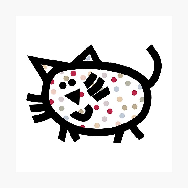Item preview, Spotty Chonk Cat designed and sold by ellenhenry.