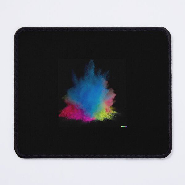 Item preview,  A centered explosion of colorful powder on a black background designed and sold by Drop Art.