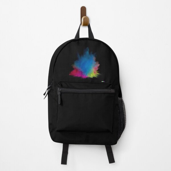Item preview,  A centered explosion of colorful powder on a black background designed and sold by Drop Art.