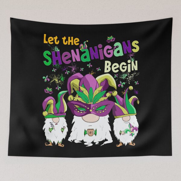 Item preview, Let The Shenanigans Begin Funny Gnomes Mardi Gras designed and sold by r-silver.