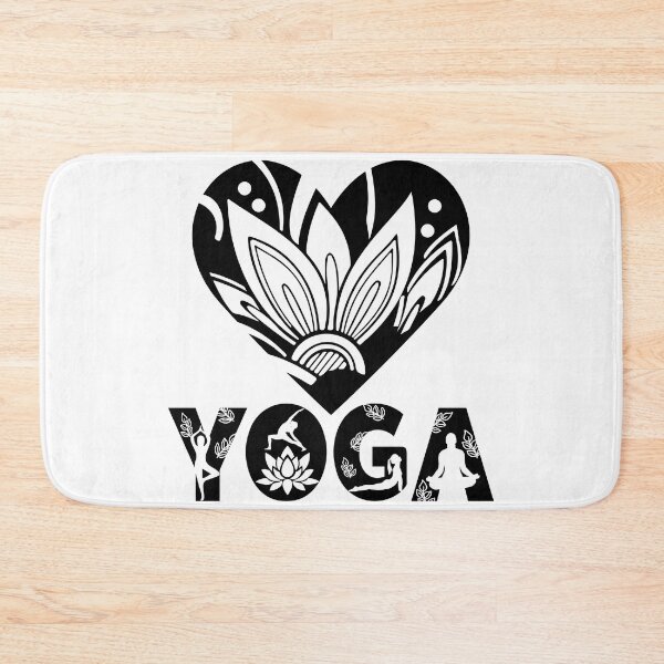 Item preview, Black. I Love Yoga, Lotus in a Heart designed and sold by KeshaEls.