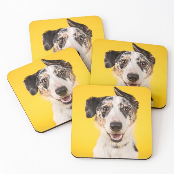 Item preview, dog on yellow background designed and sold by Batartiste.